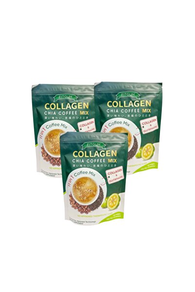 Fitgum Collagen Chia Coffee - 11 in 1 Shape Coffee Mix (3 Packs FITGUM)