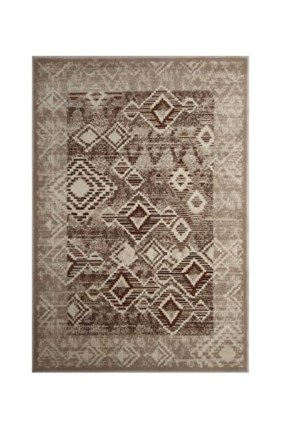 Davida Dreams Decorative rug, 9 mm pile height, geometric, 110 x 60 cm, brown with beige