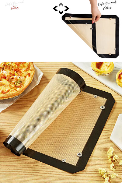 LİGROUND حصيرة فرن من السيليكون غير قابلة للالتصاق ومقاومة للحريق مقاس 30×40 ...