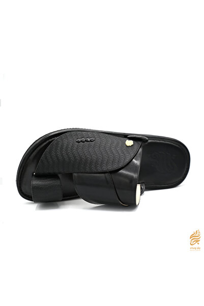 Leather & shoea حذاء شرقي اسود