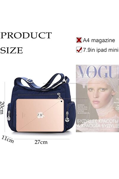 Hggzeg Women's Handbag, Hggzeg, Crossbody, with Zipper, Adjustable Strap, Multiple Compartments, Large Capa