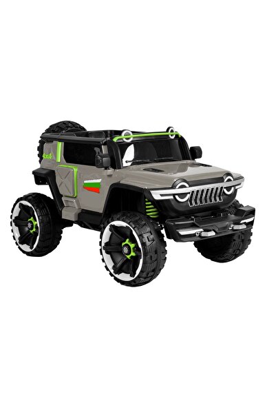 NOVOKIDS NOVOKIDS™ Thangra Jeep 4X4 Battery-Powered Electric Ride-On Car for Kids, Gray