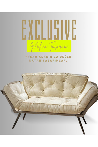 AVYNA Mekanizmalı Yataklı İkili Kanepe | Premium Katlanır Çekyat Koltuk | Mod...