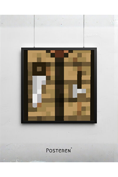 POSTEREN Minecraft Masa Crafting Table Kare Kanvas Tablo