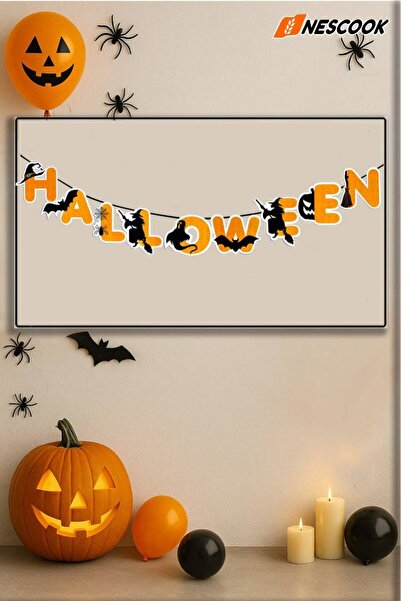 Neskuk Halloween Written Paper Banner |   Halloween Party Decoration |   Halloween Wall Decoration |   Paper Ornament
