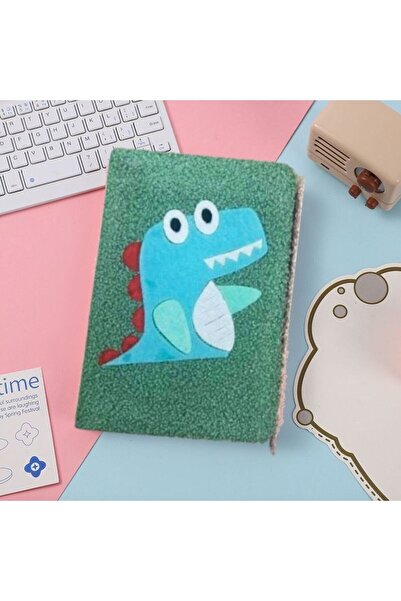 nesever store Plush Notebook, Lined and with Dinosaurs, 80 Sheets, 21X14 -