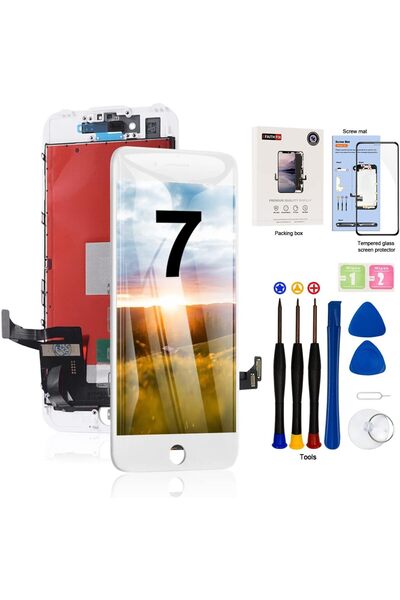 EFAITHFIX LCD Display for Iphone 7, White - CN