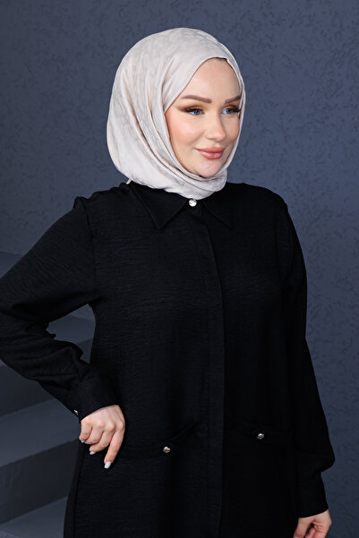 FİDEY Apoletli̇ Keten Tesettür Tuni̇k