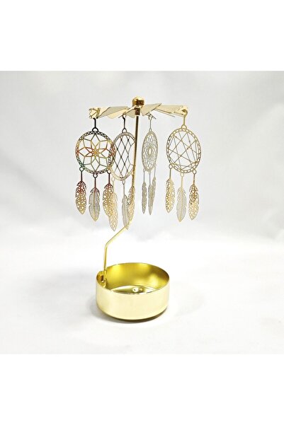 nesever store Düş Kapanı Metal Mumluk, Isı İle Döner Dilek Çanı