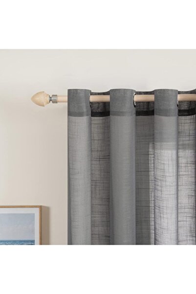 Enventor Set of 2 Curtains 140 x 265 cm, Grey - CN