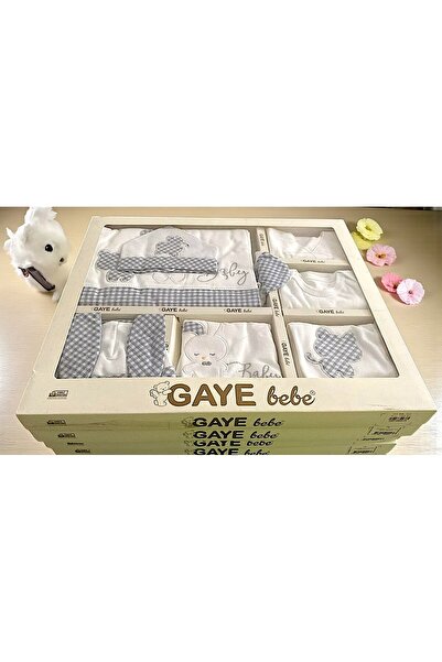 MİLAYS LİFE HOME COLLECTİON 0-3 Months Boy Babies Organic Cat Embroidered Set of 10