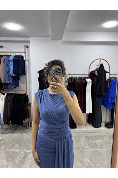 Erge boutique Drapeli Beli Kruvaze Elbise