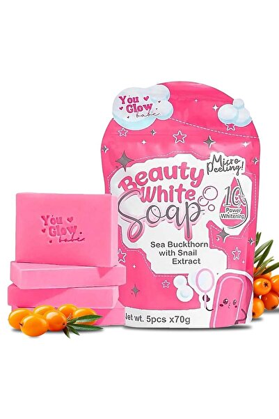 You Glow babe Beauty White Soap 5 x 70g Micro Peeling Whitening Soap With Snail Extract Sea Buckthorn Natural Glow