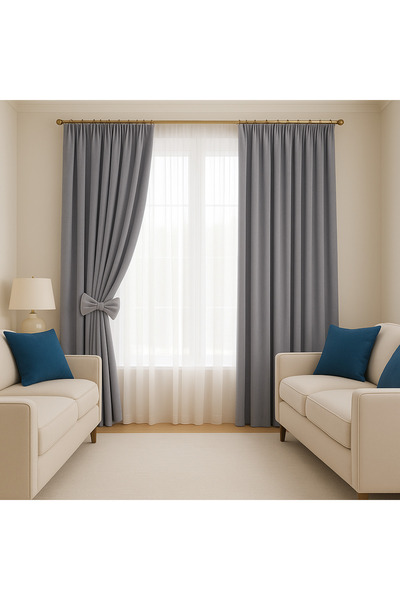 VELORİA HOME Modern Tarz Fon Perde Estetik ve Zarif Oturma Odası Perdesi