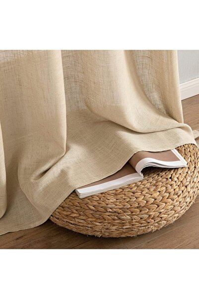 MIULEE Set of 2 Curtains, 140 X 225 Cm, ​​Khaki - CN