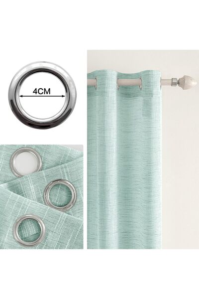 MIULEE Set of 2 Curtains, 140 x 145 cm, Light Blue - CN