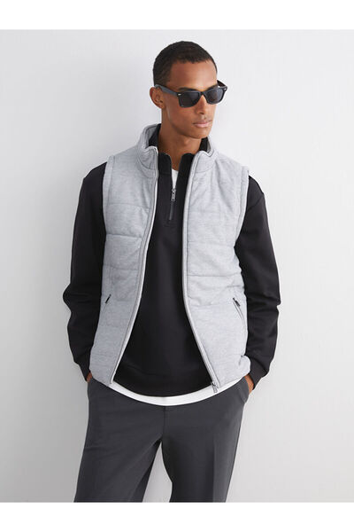 LC Waikiki Ανδρικό πουπουλένιο γιλέκο Slim Fit Stand Collar