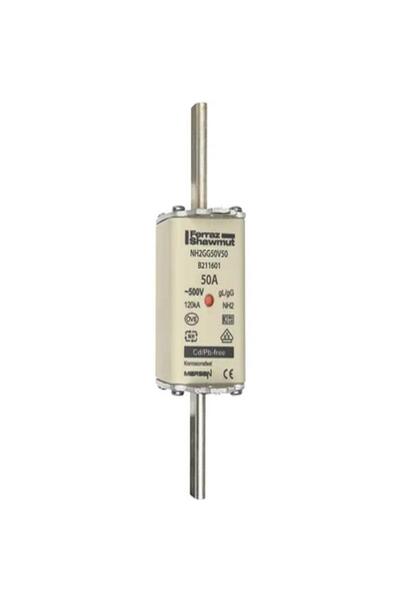 mersen B211601 NH Sigorta 50A 500V AC / 250V DC gG Çift Gösterge – 3’lü Paket