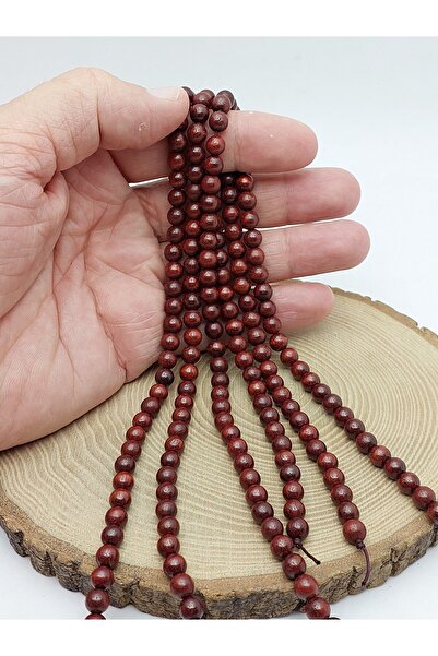 Yasamtohumu خيط خشبي من خشب العود الأحمر 6 مم (56914)