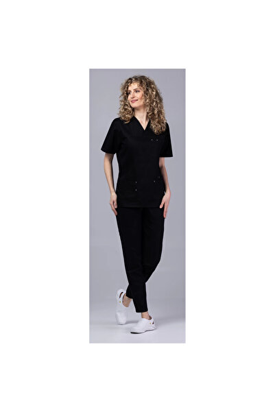 OEM Costum medical FLEXI COTTON STRETCH pentru femei, negru