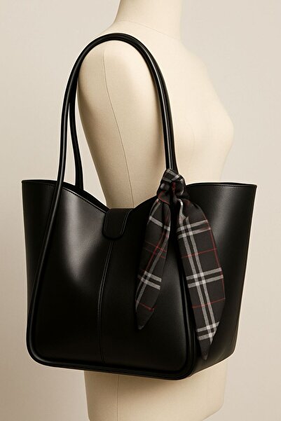 BAGSY Geantă neagră de mână și de umăr pentru femei