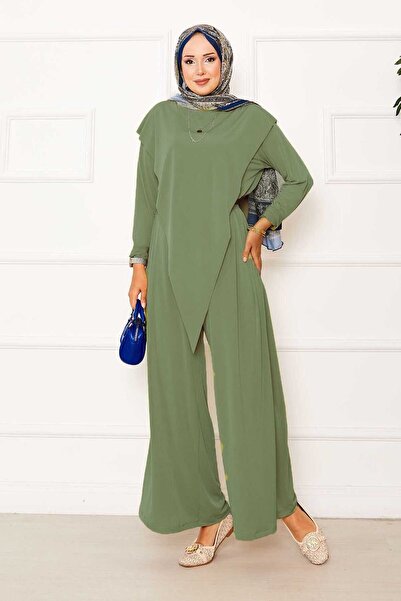 EBRUTESETTÜR Sandy Double Suit with Asymmetrical Detail on the Front