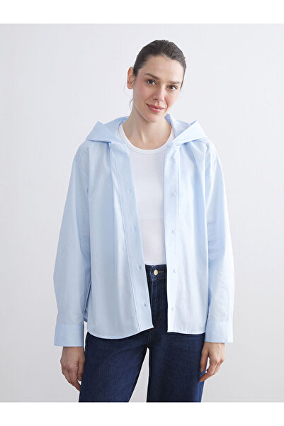 LC Waikiki Alegeri strălucitoare de la Shining Store |   cu glugă supradimensionat Cămașă pentru femei