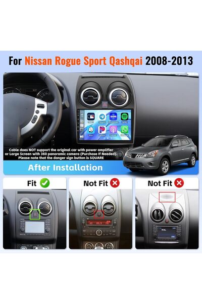 podofo Navigation Nissan Qashqai J10 2006-2013, 1Gb ram 32 gb, Wi-fi bluetooth built-in sound Rds+Dsp 4*50
