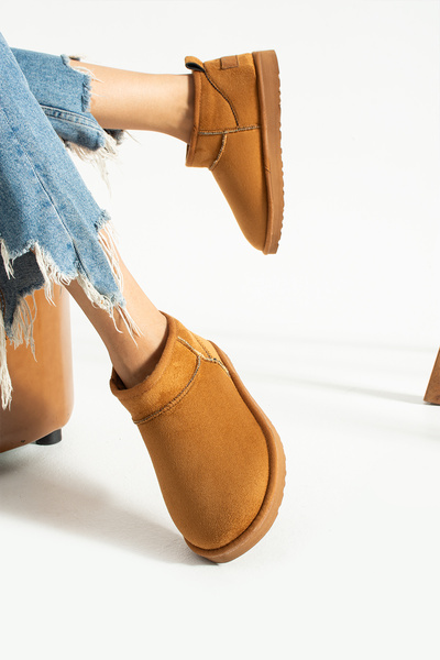 FUES Γυναικείες μπότες με επένδυση από γούνα