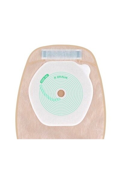 B-Braun Pungă colostomie/ileostomie Proxima 10–70 mm, cu evacuare, filtru și clemă, bej
