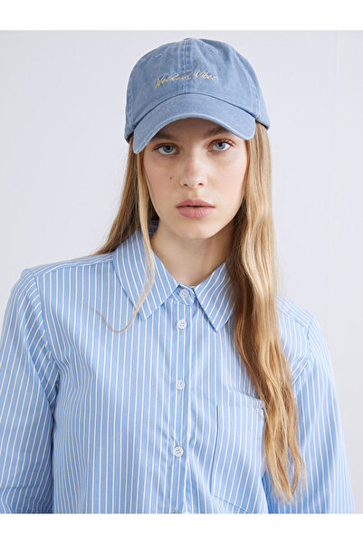 LC Waikiki Blue Striped Women's Shirt