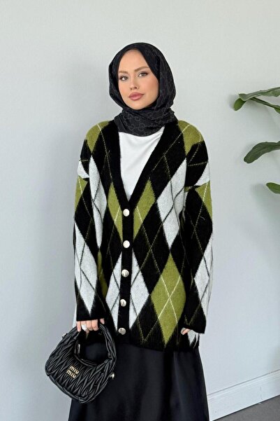 Şulemoda Giyim Everest Cardigan Oil Green