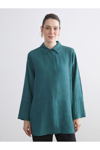 LC Waikiki Green Patterned Women's Shirt Tunic