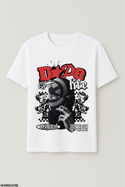 CALKARCOLLECTION تيشيرت دوب لايف كبير الحجم للجنسين