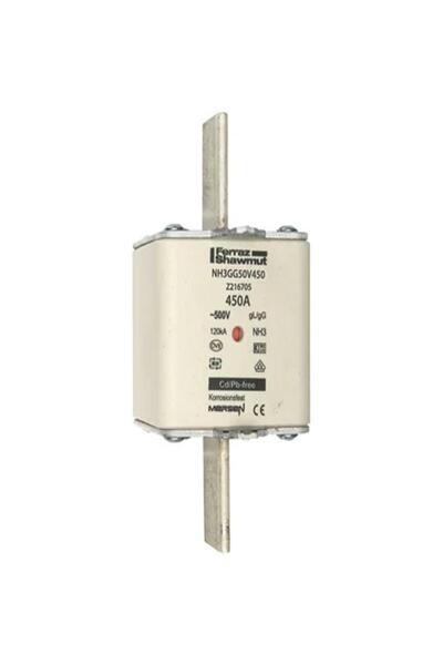 mersen Z216705 NH Sigorta 450A 500V AC / 250V DC gG Çift Gösterge