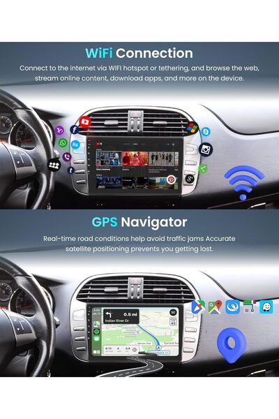 Rimoody Dedicated navigation Fiat Bravo 2007-2012, 6GB RAM 128GB ROM, Quad Core, Display 9" QLED, Wireless Andr