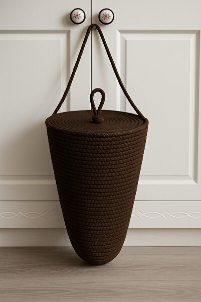 ÖRGÜM Poşetlik Dekoratif Kapaklı Poşet Düzenleyici Organizer 30x20 cm