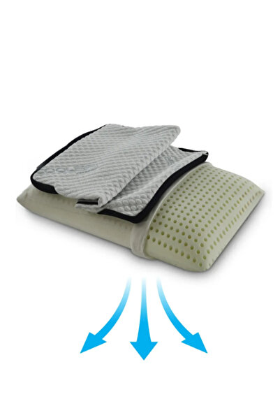 Desire Visco Perforated Whole Sponge Pillow with Cooler Cover 60x40x14 cm 1250 gr Shoulder/Neck Support