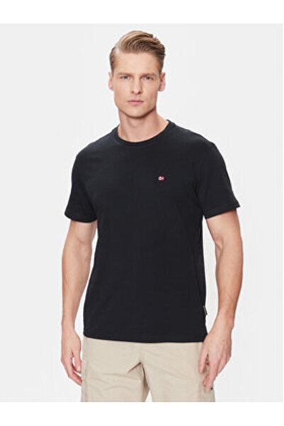Napapijri Ανδρικό T-Shirt μαύρο NAPAPIJRI-NP0A4H8D0411 SALIS SS SUM ΜΑΥΡΟ 041