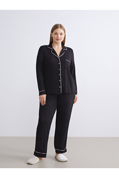 LC Waikiki İzr New Season Shirt Collar Women's Pajama Set