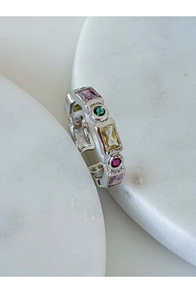 CHARMLUCKY Colorful Stone Ring