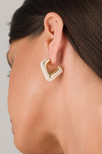 elushcollection Gold Renkli Taş Küpe