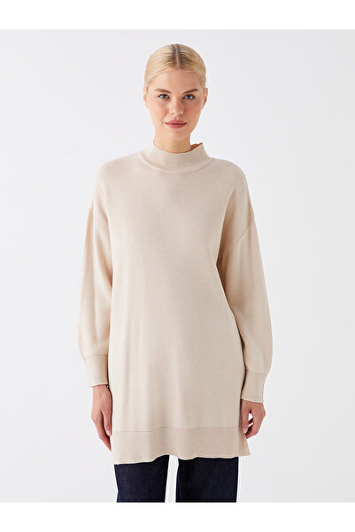 LC Waikiki Γυναικείο πλεκτό μισό ζιβάγκο μονό μανίκι Oversize