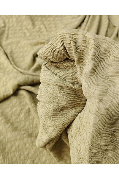 Kumaş Parça Țesătură din jerseu de culoare bej (lățime 145 cm x lungime 200 cm)