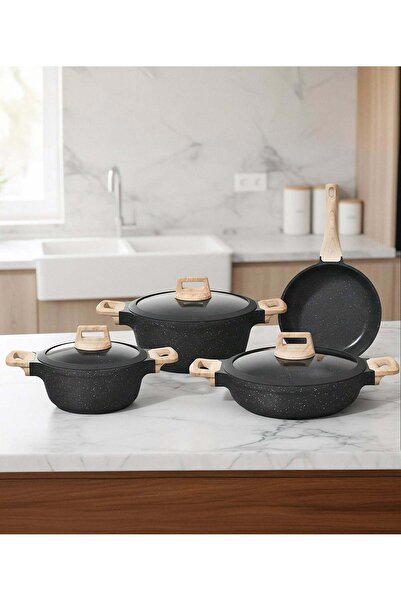 Top Chef 7-Piece Cookware Set Aluminum Pots And Pans Non-Stick Surface