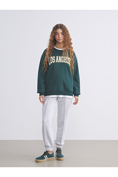 LC Waikiki Λος Άντζελες με τύπωμα oversized Γυναικείο χοντρό φούτερ