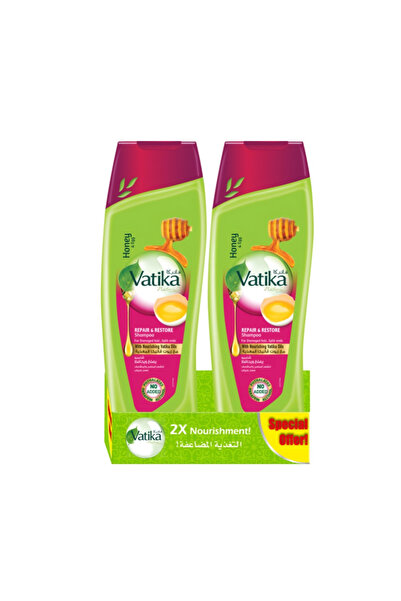 Vatika Vatika Hair Shampoo 350ml Repair and Maintain with Honey and Egg Twin Pack