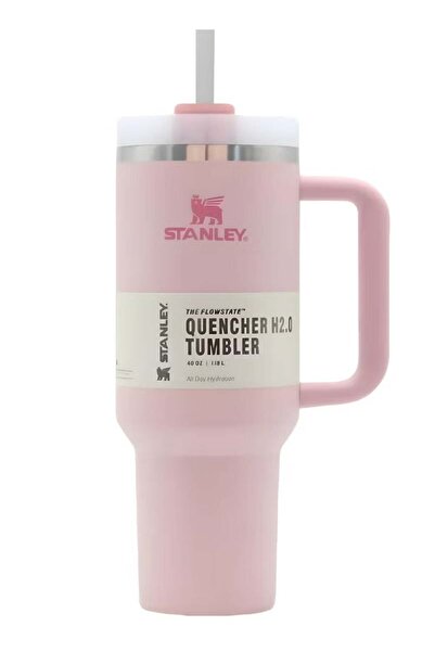 STANLEY SINCE 1913 كوب Stanley Quencher H2.0 FlowState المصنوع من الفولاذ المقاوم للصدأ والمعزول بالفراغ مع غطاء وقشة للمياه
