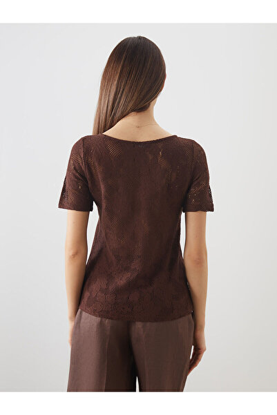 LC Waikiki LCWAIKIKI Classic Bisiklet Yaka Dantelli Bluz