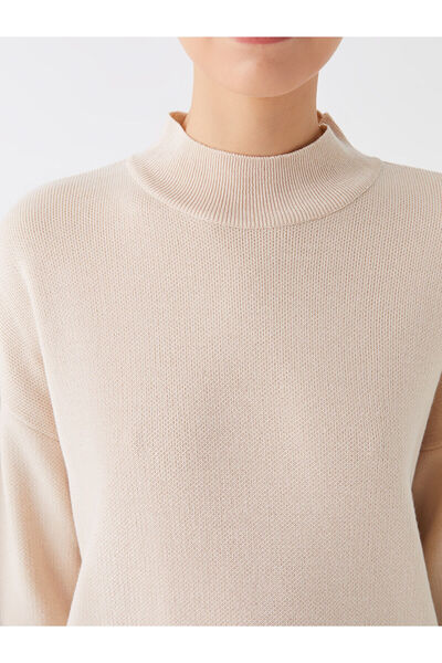 LC Waikiki Γυναικείο πλεκτό μισό ζιβάγκο μονό μανίκι Oversize